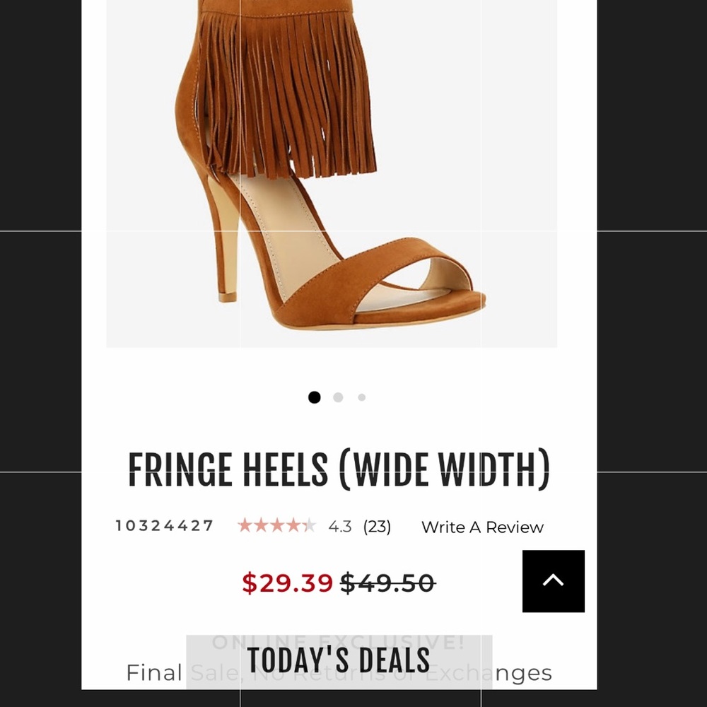 Fringe Heels (Wide Fit)